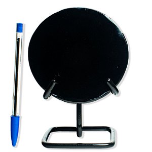 Espelho Obsidiana Negra Disco Pedra Natural 110 a 120mm Tipo B