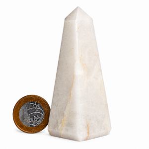 Obelisco Quartzo Leitoso Natural 8 a 10cm 50 a 100g Tipo B