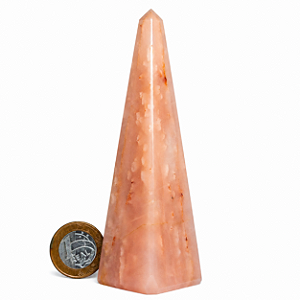 Obelisco Quartzo Goiaba Natural 10 a 12cm 100 a 200g Tipo B