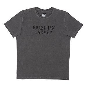 CAMISETA BRAZILIAN FARMER - CINZA CHUMBO - ESTONADA
