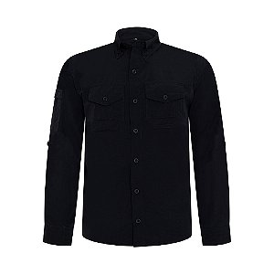 CAMISA SAFARI UV50+ VIDA NO CAMPO - PRETO