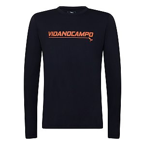 CAMISA TERMICA MASCULINA UV50+ | CINZA CHUMBO COM ALARANJADO