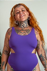 Maiô Double Roxo & Verde (dupla face)