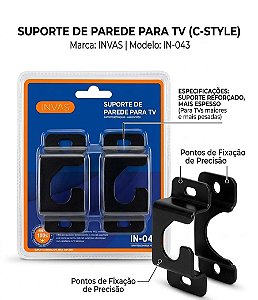 Suporte TV Fixo Led Plasma IN 043 UNIDADE