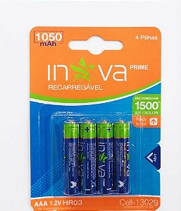 Pilha Conjunto Com 4 Un Recarregável CELL 13029 UNIDADE