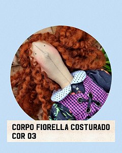Corpo costurado para tilda Fiorella cor 3 ( BRINDE 1 CABELINHO)