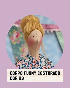 Corpo costurado para tilda Funny cor 3 ( BRINDE 1 CABELINHO)