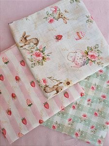 Tecido tricoline digital chá das cinco