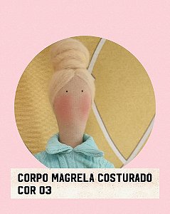 Corpo costurado para boneca magrela cor 3 boneca de 60cm ( BRINDE 1 CABELINHO)