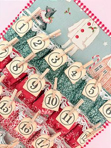 Calendário do Advento em tecido