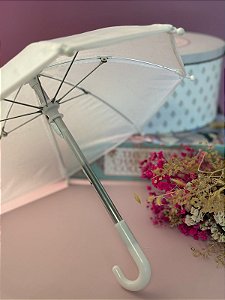 Guarda Chuva artesanal branco 29cm