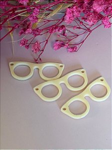 Óculos para bonecas em acrilico 3cm com 3 unidades nude