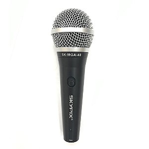 Microfone Vocal Cardióde SK-MGA48 Dinâmico C/ Cabo - Skypix