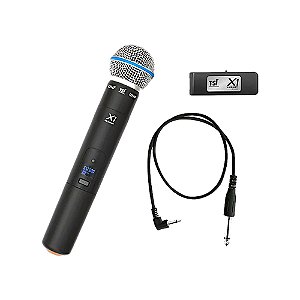 Microfone Profissional de Mão Sem Fio USB X1 UHF - TSI