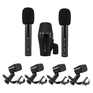 Kit 7 Microfones Para Bateria KMD 207 - KADOSH
