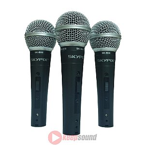 Kit 3 Microfones Profissionais de Mão SK-M48-3 - SKYPIX