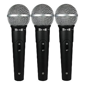 Kit 3 Microfones Profissionais LS-50 K3 - LESON
