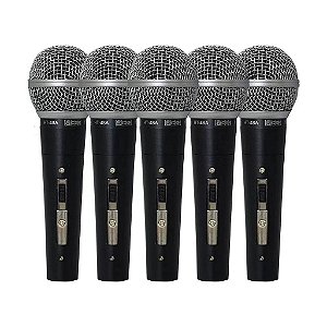 Kit de 5 Microfones de Mão Dinâmico HT48A-5 - CSR