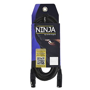 Cabo XLR M / XLR F 4,57 metros NINJA LW B - SANTO ANGELO