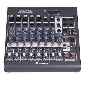 Mesa De Som 8 Canais STARMIX XMS802R - LL ÁUDIO