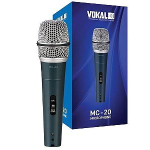 Microfone De Mao Com Fio Profissional MC20 - VOKAL