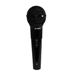 Microfone Profissional Dinâmico MC200 Preto Brilhante - LESON
