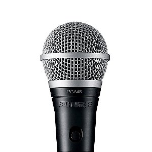 Microfone Dinâmico de Mão Com Cabo PGA48-QTR - SHURE