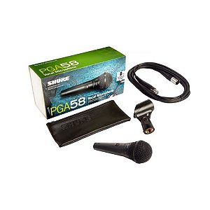 Microfone dinâmico Vocal Cardioide PGA-58 XLR - SHURE