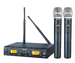 Microfone Sem Fio Duplo De Mão SRW-48D - STANER