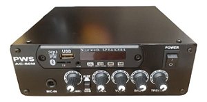 Mixer Amplificado Com Bluetooth 60W Usb Sd Fm AC-80M - PWS