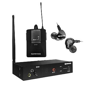RETORNO SEM FIO IN-EAR SV-01 SOUNDVOICE