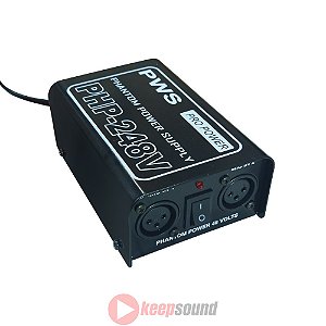 Phantom Power Alimentação +48V Para Microfone Condensador - PHP-248V - PWS