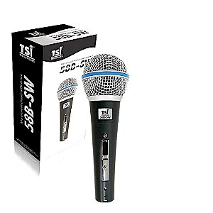 Microfone Profissional Dinâmico 58-B-SW - TSI