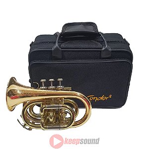 Trompete Pocket Dourado BB (Si Bemol) CPTR-90 - CONDOR