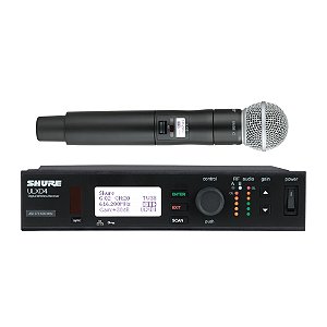 Microfone Profissional de Mão Sem Fio ULXD4 / ULXD2 SM58 - SHURE