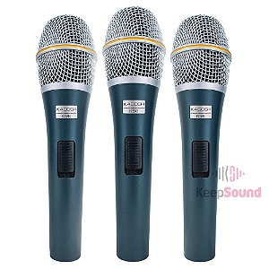 Kit 3 Microfones Profissionais Dinâmicos KIT K98 - KADOSH