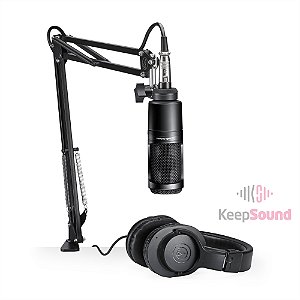 kit Microfone e Headphone AT2020PK - AUDIO-TECHNICA
