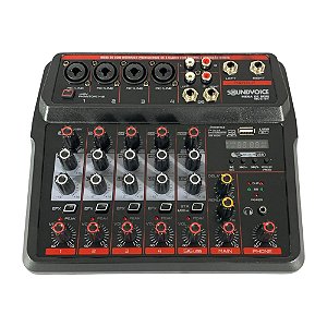 Mesa de Som 6 Canais MC6-BT - SOUNDVOICE