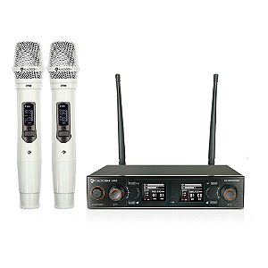 Microfone Profissional De Mão Sem Fio Branco K502m - Kadosh