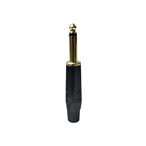 Conector P10 Mono Dourado Cs503 Bk - Custom Sound