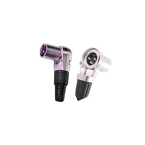 CONECTOR XLR MACHO 90 PROFISSIONAL 3 POLOS GCA040 CS903 CUSTOM SOUND