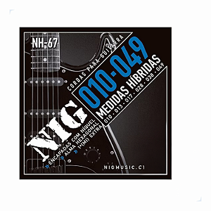 Encordoamento Guitarra NH67 010/.049 Hibrida - Brinde: 1 Mi + Palheta Nig