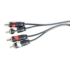 Cabo Áudio 2 Rca X 2 Rca Ca2 2m Preto