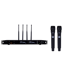Microfone Uhf Com 2 Bastões Dylan Qs-10/m2