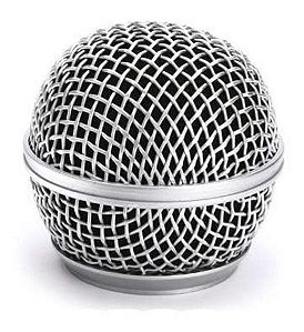 Globo Para Microfones Prateado SAS58 - SANTO ANGELO