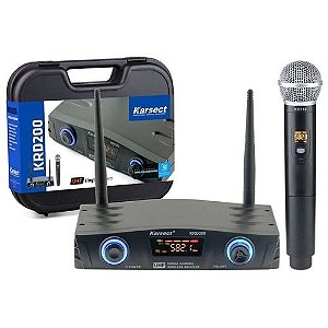 Microfone Sem Fio De Mão UHF KRD200 SM - KARSECT