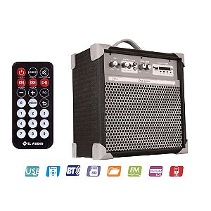 Caixa Acústica Multiuso Color PRETA UP6 - LL AUDIO