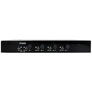 Setorizador Som Ambiente 200W 4 Canais SST 412P - PWS