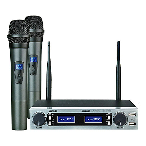 Microfone Uhf Sem Fio Vokal Vlr502