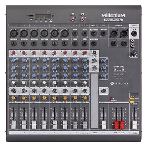 Mesa de Som 10 Canais Bivolt MILLENIUM MX1002D - LL ÁUDIO